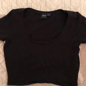 ASOS black scoop next crop top